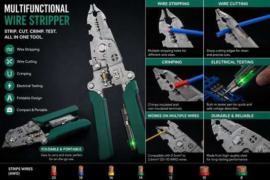 Multifunctional Wire Stripper + Electric Tester